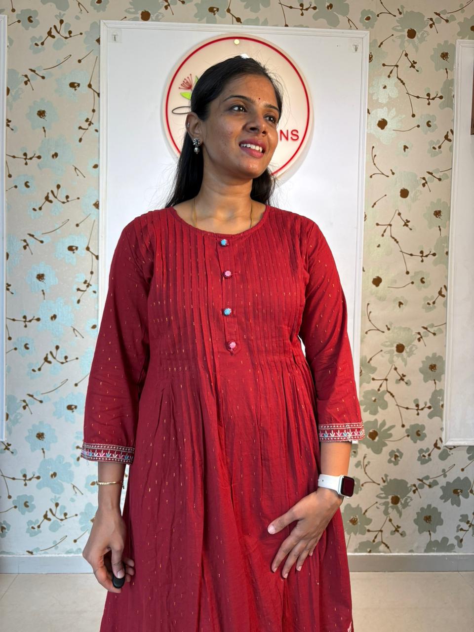 Red cotton 3 piece set