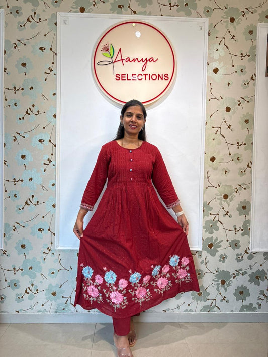 Red cotton 3 piece set