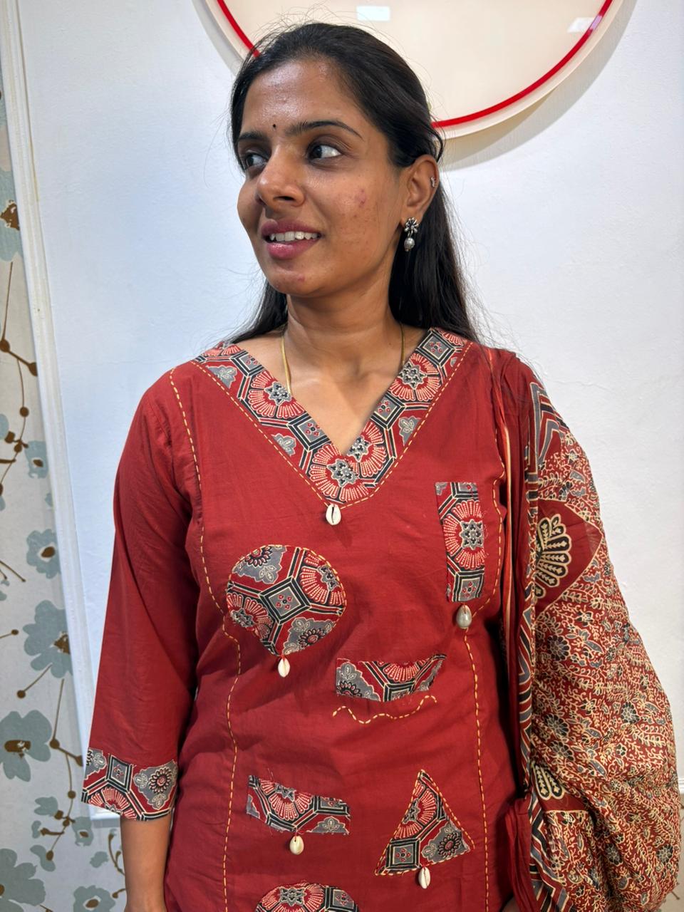Cotton 3 piece kurti set