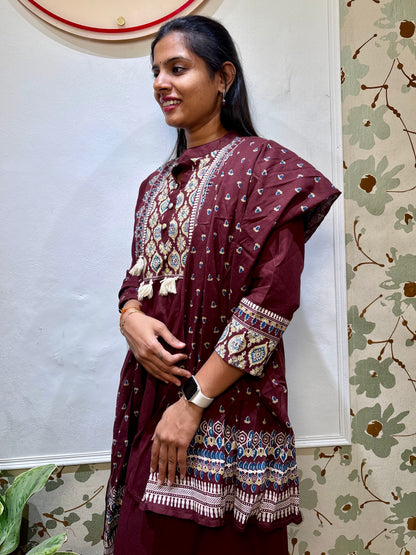 Cotton A line kurti set