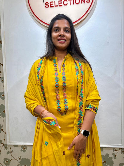 Raw silk 3 piece set