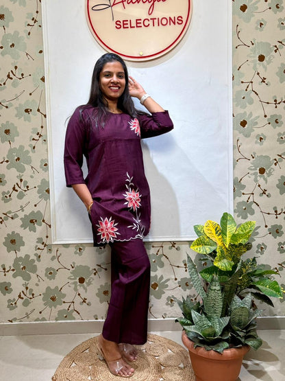 Dark purple co ord set