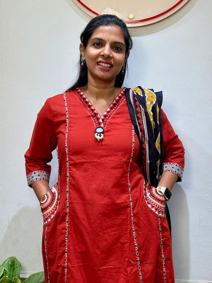 Cotton Aline kurti set