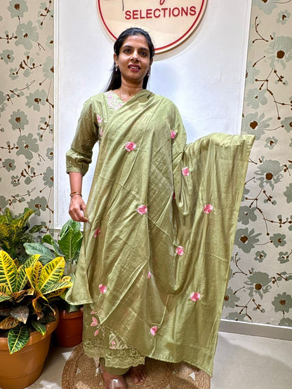 Gaji silk kurti set
