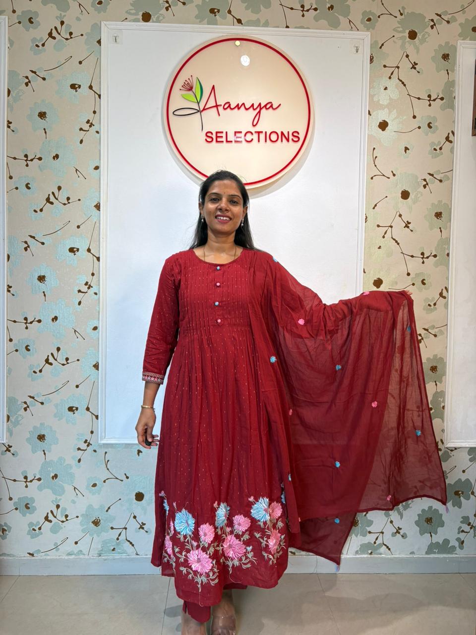 Red cotton 3 piece set